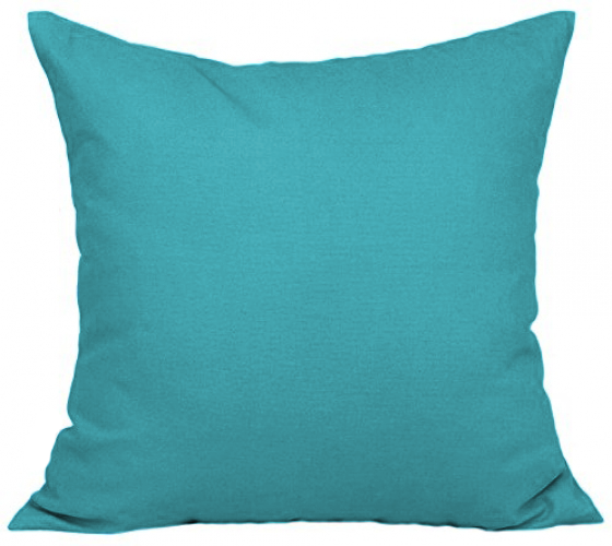 Euro Pillow Sham Solid Color Orange, Green, Black, Brown, Tan, Purple, Pink, Yellow, Blue, Mint, Cover Case With Edge 26"x 26" Pillow. Large