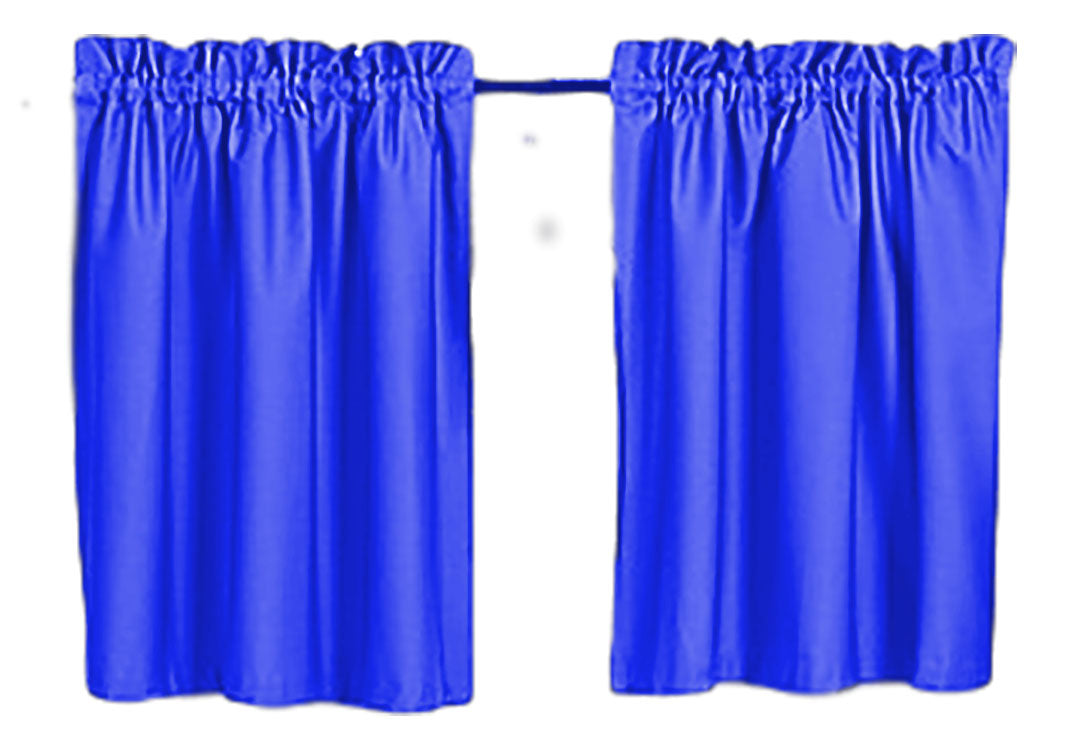 Blackout Curtains 40" Solid Color, Cafe style, Block Out Light, Thermal, Campers, RV, bathrooms, Kitchen, small windows, Basement, Tiers, Custom