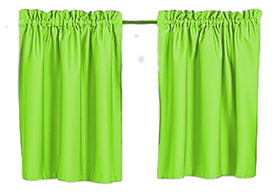 Blackout Curtains 40" Solid Color, Cafe style, Block Out Light, Thermal, Campers, RV, bathrooms, Kitchen, small windows, Basement, Tiers, Custom