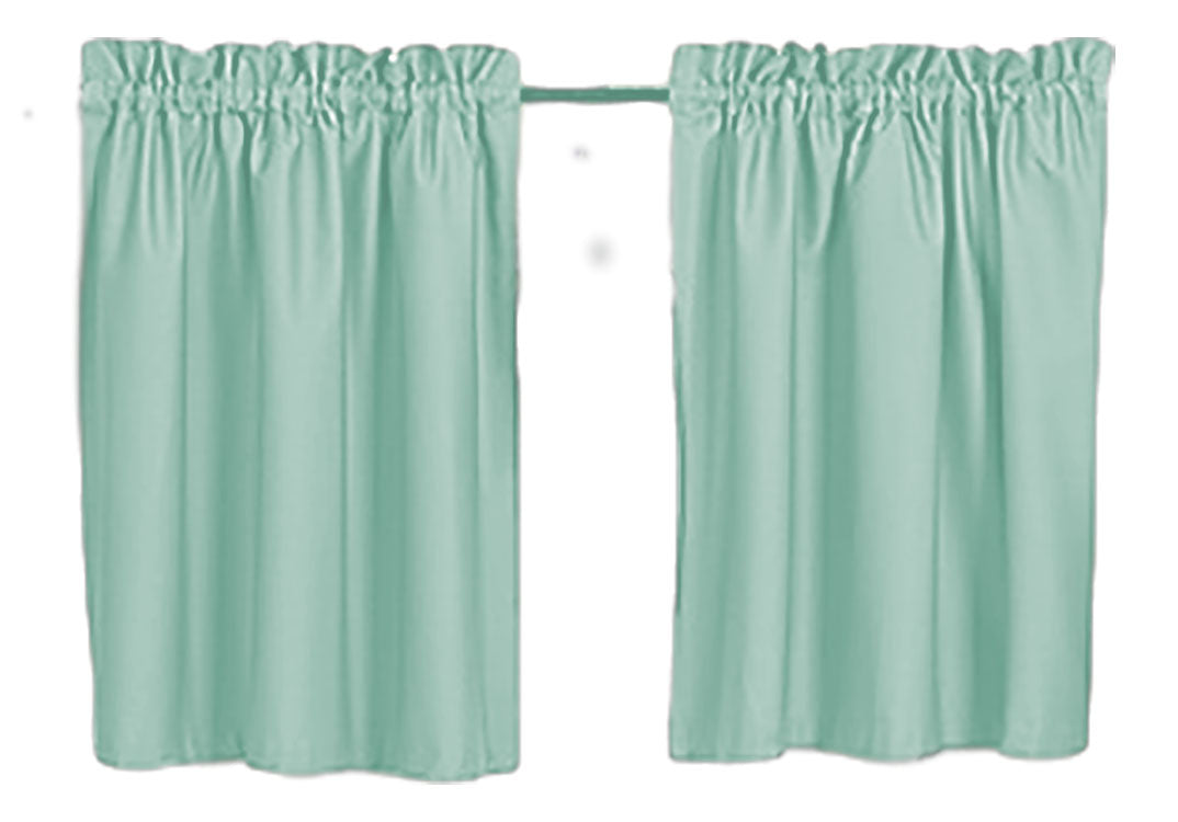 Blackout Curtains 40" Solid Color, Cafe style, Block Out Light, Thermal, Campers, RV, bathrooms, Kitchen, small windows, Basement, Tiers, Custom