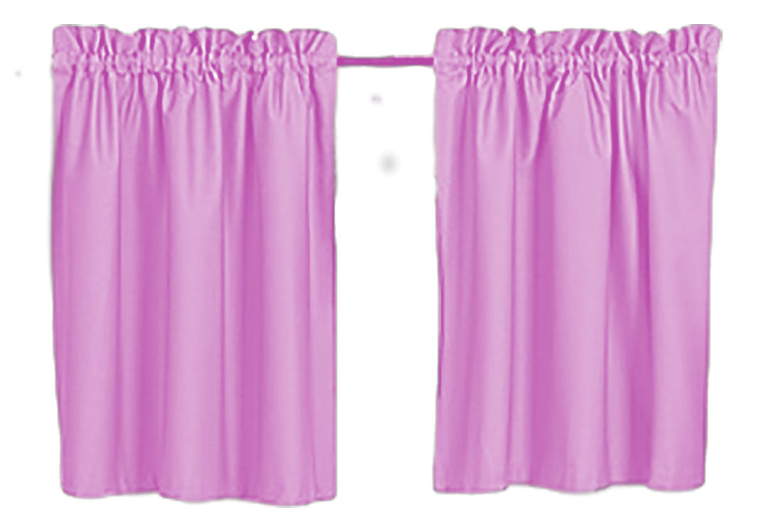Blackout Curtains 40" Solid Color, Cafe style, Block Out Light, Thermal, Campers, RV, bathrooms, Kitchen, small windows, Basement, Tiers, Custom