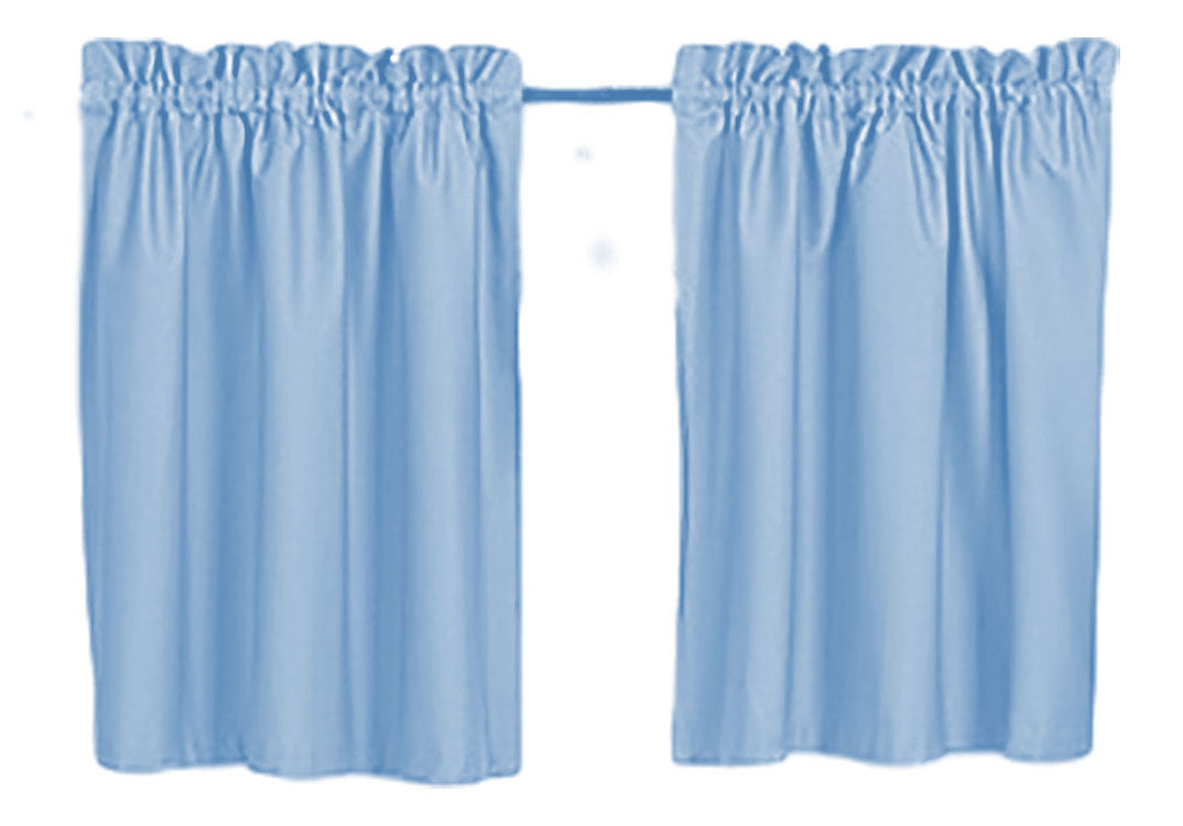 Blackout Curtains 40" Solid Color, Cafe style, Block Out Light, Thermal, Campers, RV, bathrooms, Kitchen, small windows, Basement, Tiers, Custom