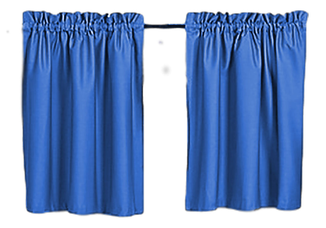 Blackout Curtains 24" Solid Color, Cafe style, Block Out Light, Thermal, Campers, RV, bathrooms, Kitchen, small windows, Basement, Tiers