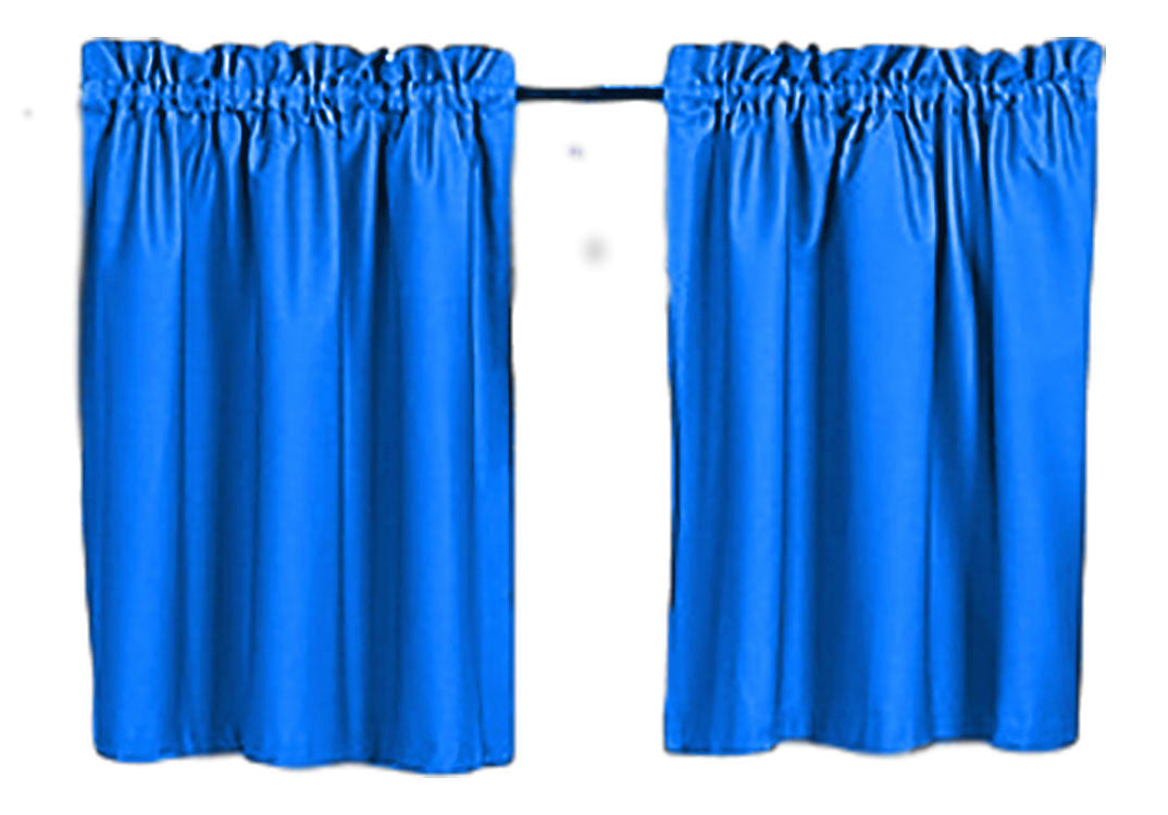 Blackout Curtains 40" Solid Color, Cafe style, Block Out Light, Thermal, Campers, RV, bathrooms, Kitchen, small windows, Basement, Tiers, Custom