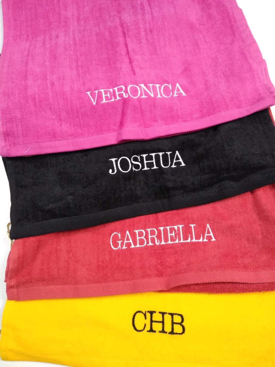 Personalized embroidered towels, Custom name, personal or gift, Gym, sport, teams , golf , bowling ,many colors