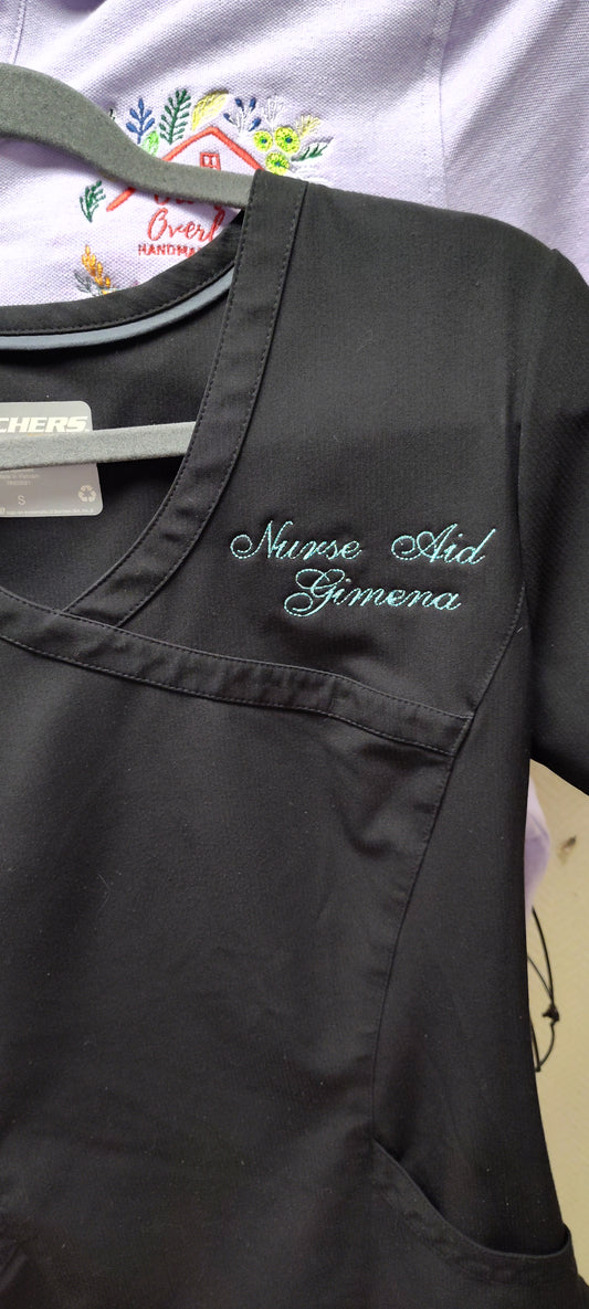 Embroidery service On Medical scrubs, Polo t-shirts, work cloth, Sport wear, Groups, personal & more