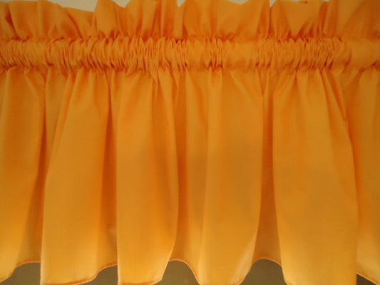 Mustard  Valance Curtain Window Treatment, 58 Inches Wide Custom rod Pocket and long. f.shipping