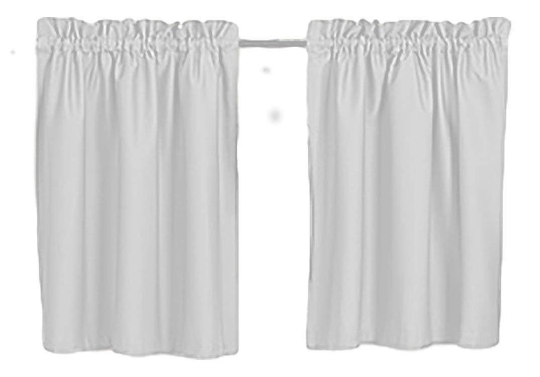 Blackout Curtains 36" Solid Color, Cafe style, Block Out Light, Thermal, Campers, RV, bathrooms, Kitchen, small windows, Basement, Tiers, Custom